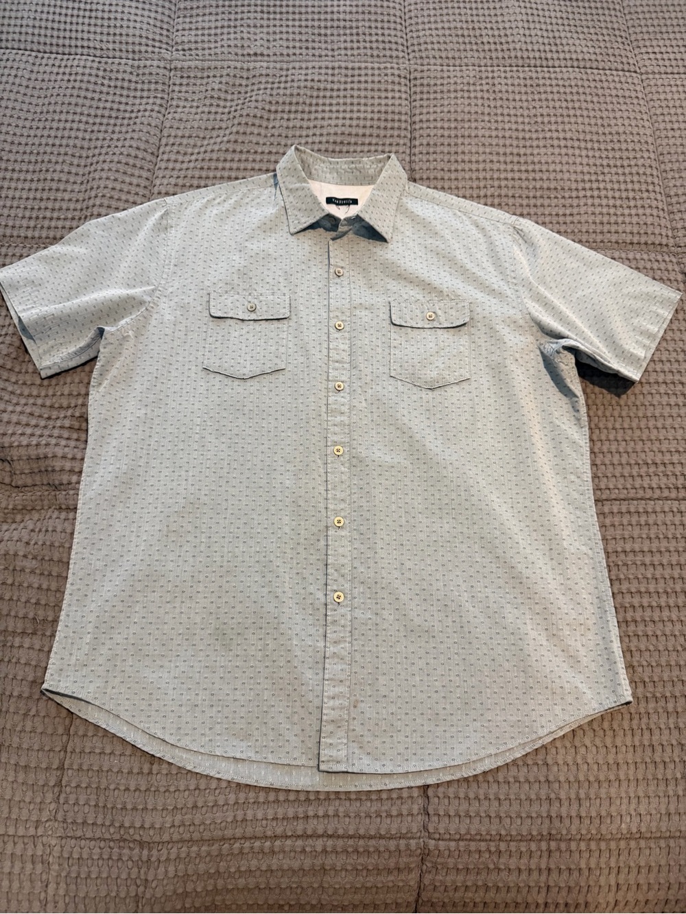 Van Heusen Light Blue Short-Sleeve Button-Down Shirt